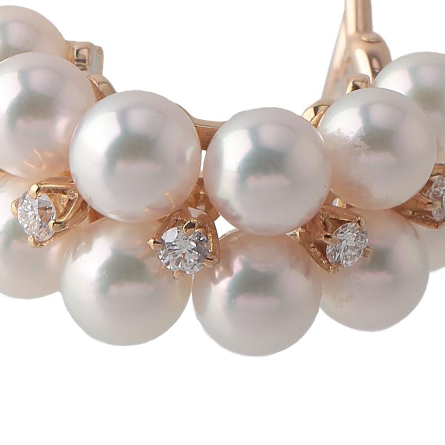 MIKIMOTO ミキモト パール ダイヤ イヤリング アコヤパール4.5mm MIKIMOTO ミキモト パール ダイヤ イヤリング アコヤパール4.5mm