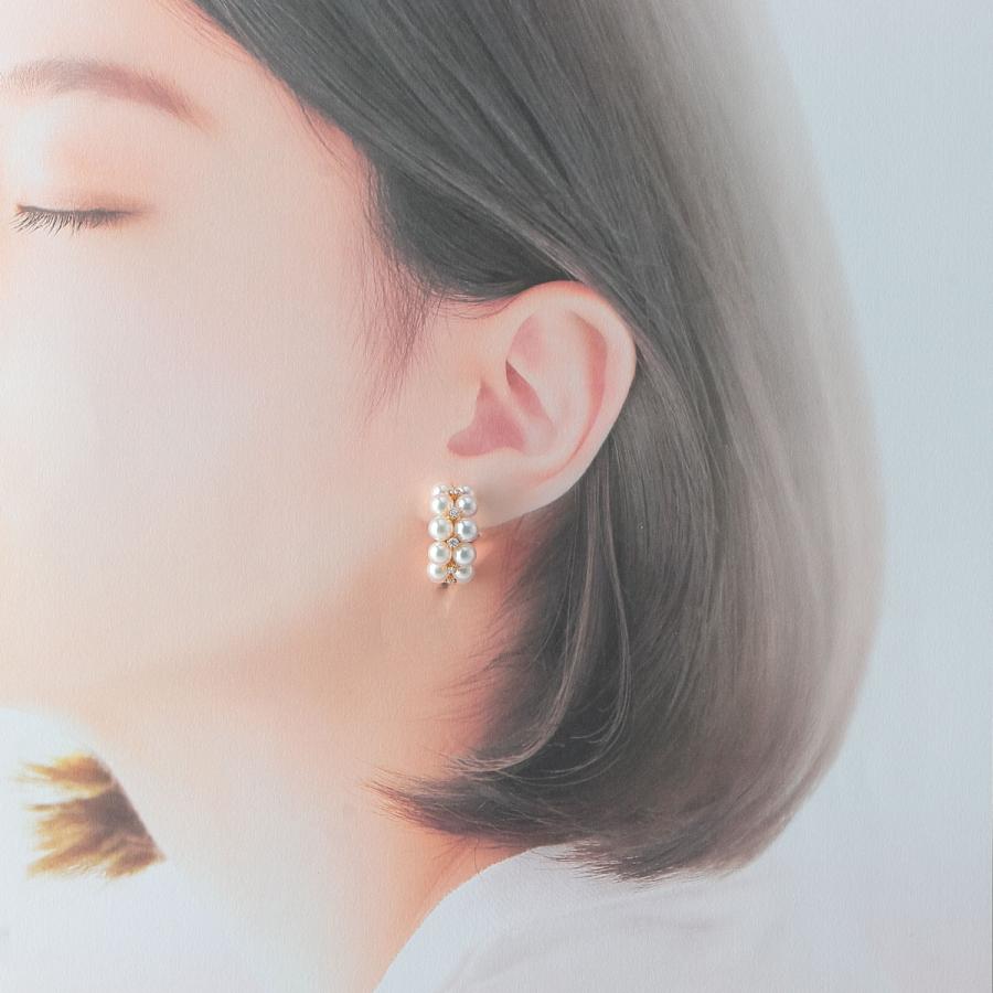 MIKIMOTO ミキモト パール ダイヤ イヤリング アコヤパール4.5mm MIKIMOTO ミキモト パール ダイヤ イヤリング アコヤパール4.5mm