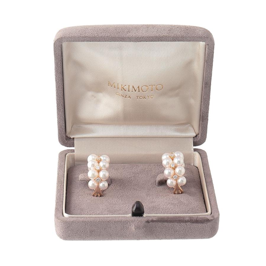 MIKIMOTO ミキモト パール ダイヤ イヤリング アコヤパール4.5mm MIKIMOTO ミキモト パール ダイヤ イヤリング アコヤパール4.5mm