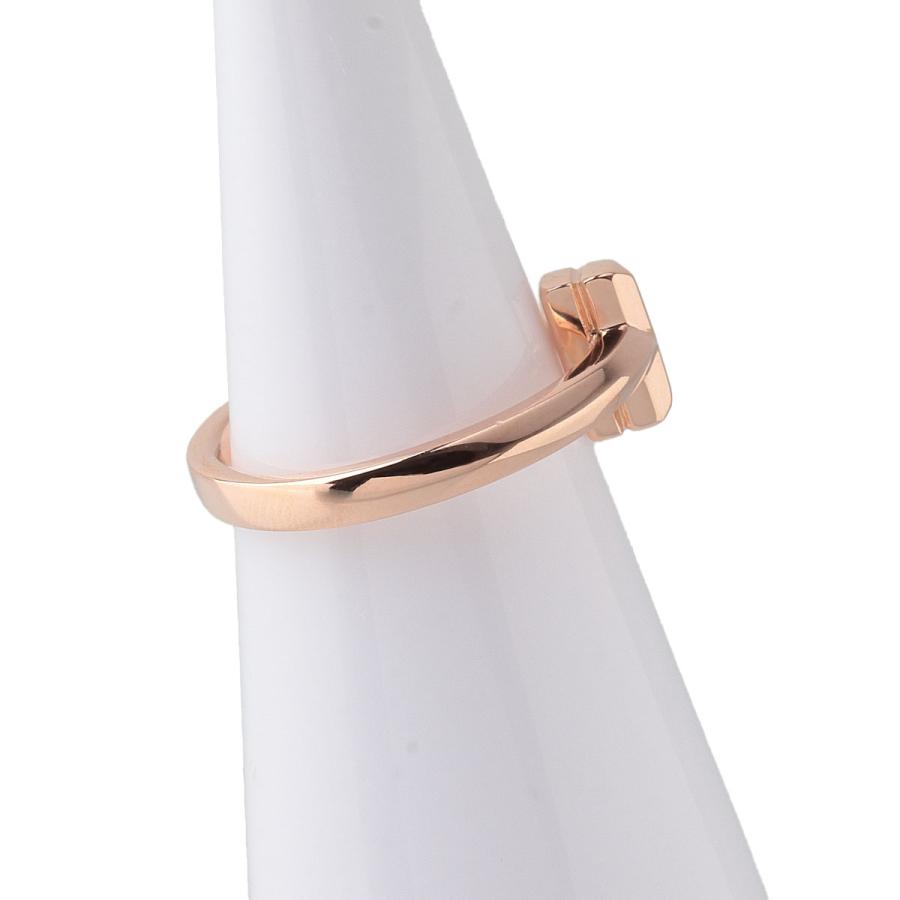 ティファニー ダイヤ リング Tワン ナロー 約8.5号 Au750PG 新品仕上げ  