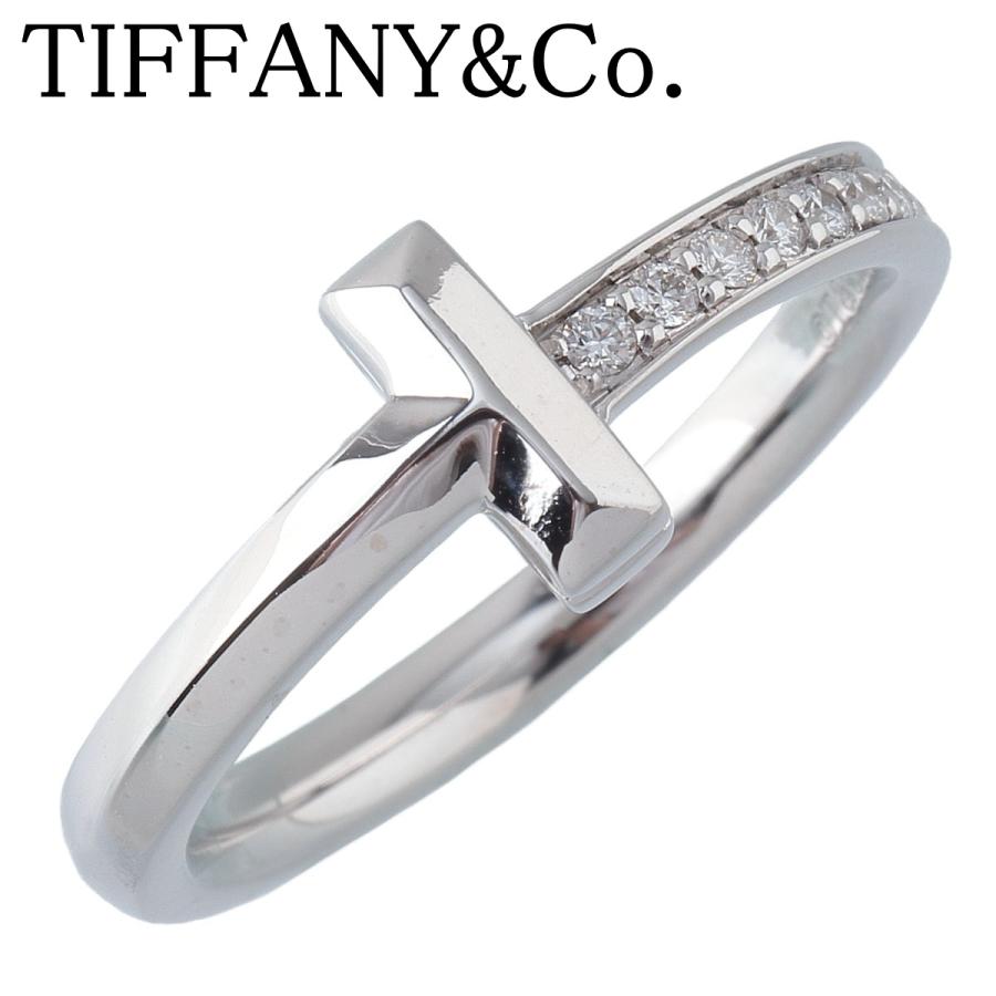 ★Tiffany&Co.★ Tワン ダイヤリング 750WG 定価41万 TIFFANY&Co.（ティファニー） ダイヤ リング Tワン ナロー 約11号