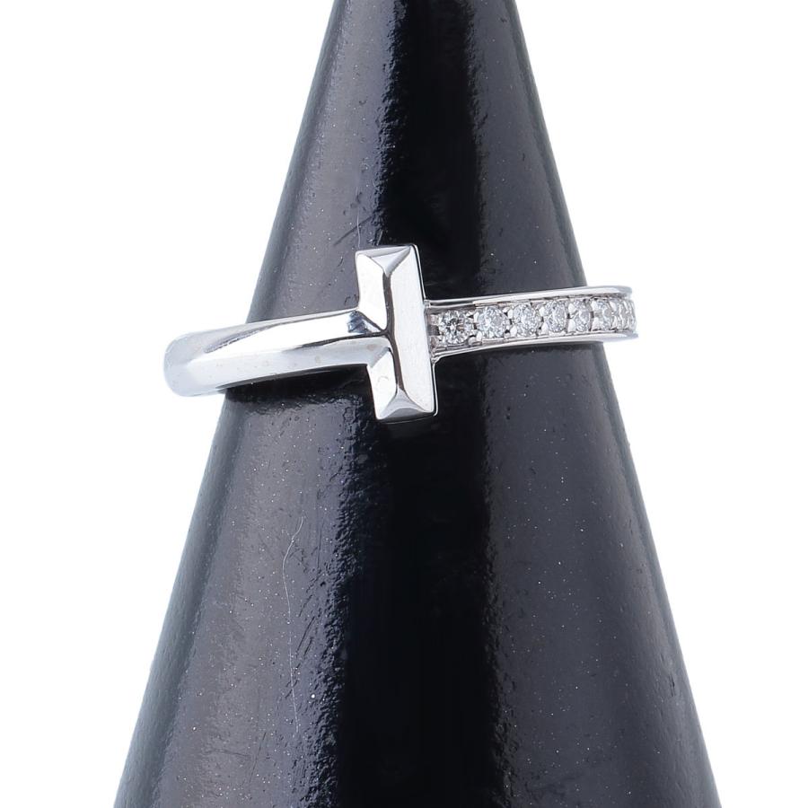 TIFFANY&Co. ティファニー ダイヤ リング Tワン ナロー 約11号 Au750WG  