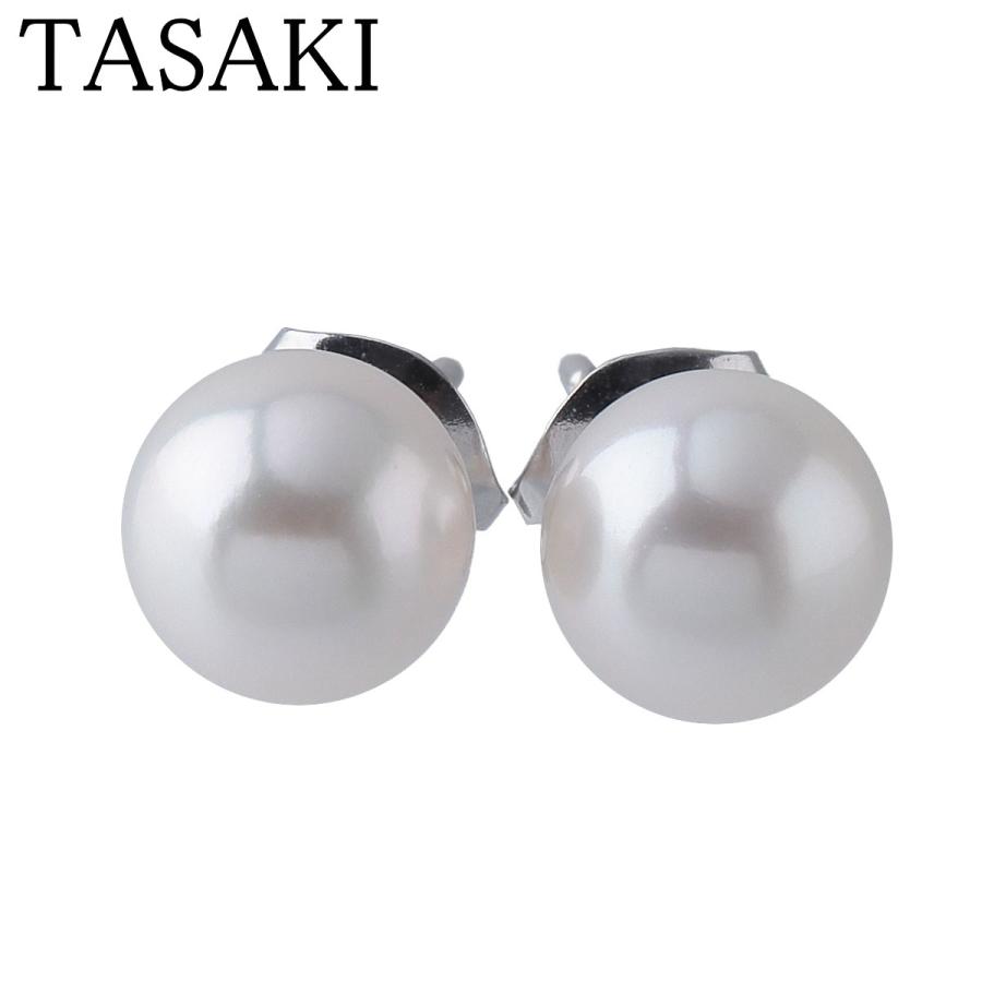 タサキ パール ピアス アコヤパール 8.0mm 750WG 新品仕上げ済 TASAKI  