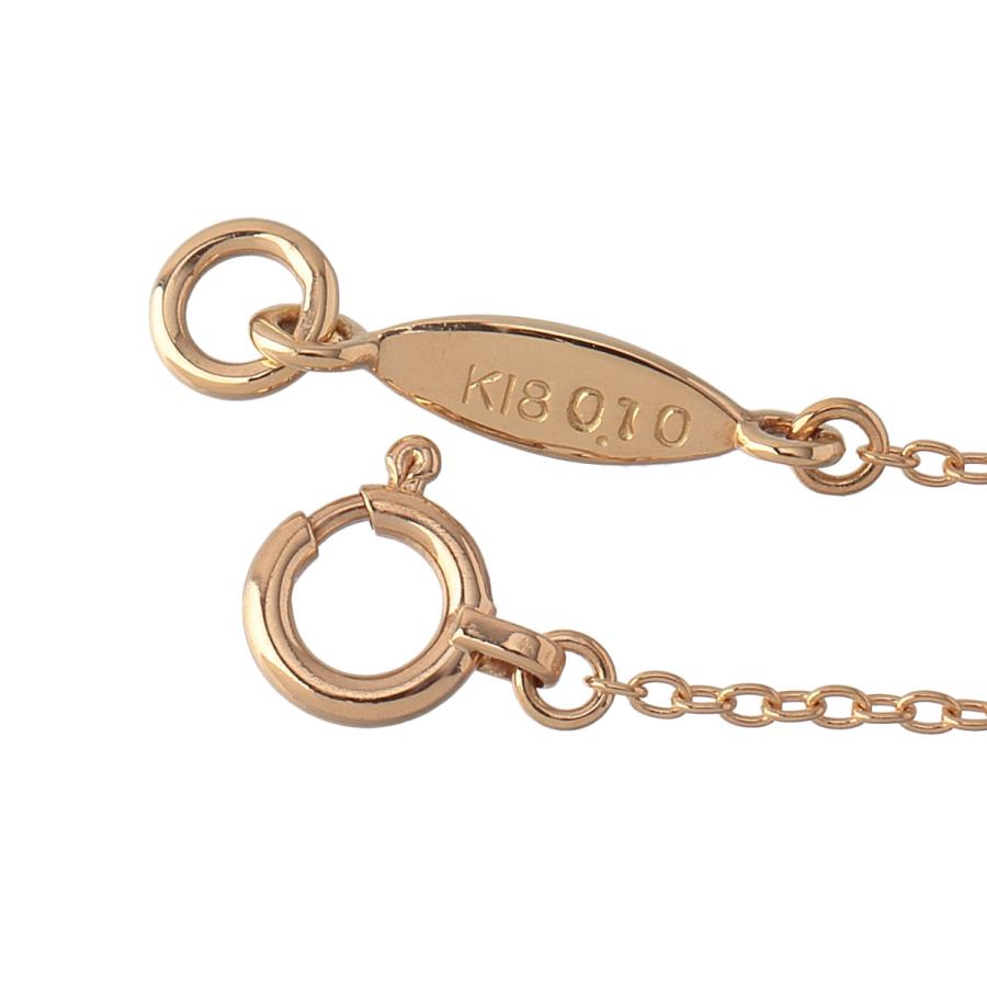 美品AHKAH アーカー ビリーブユー ネックレスK18 ダイヤ0.10ct AHKAH（アーカー） ビリーブデュウフローレントプチ ネックレス K18YG