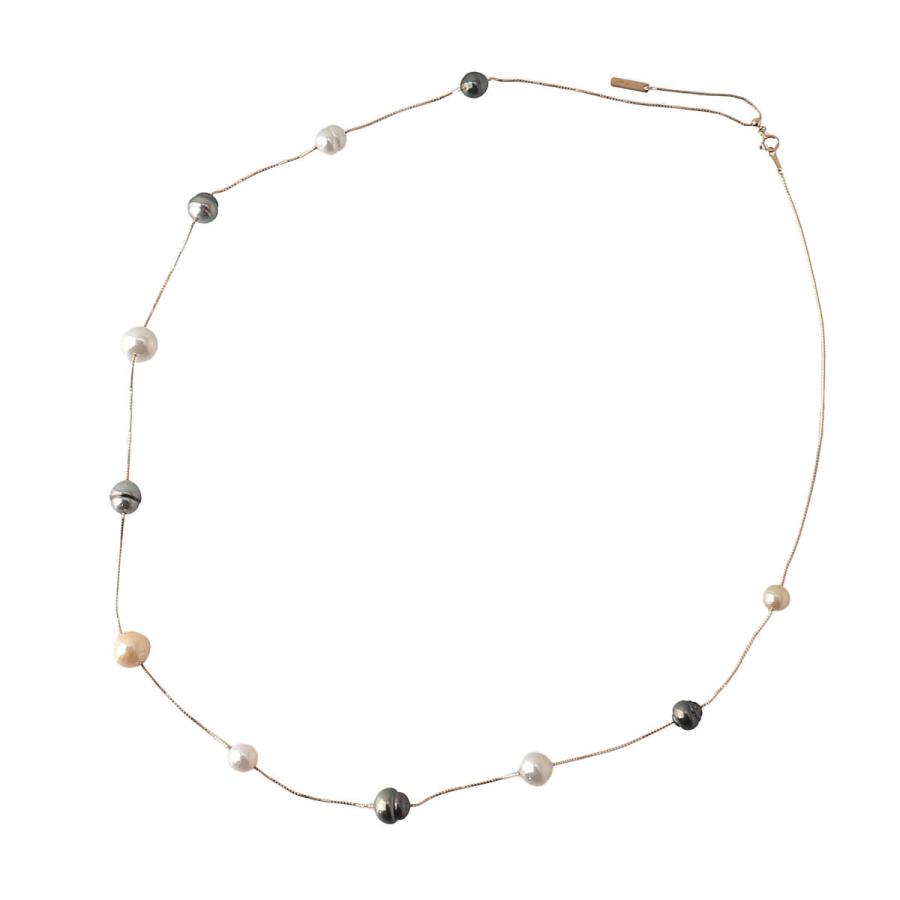 タサキ パール ネックレス ステーション ロング マルチバロックパール  