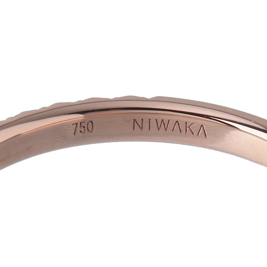 俄（NIWAKA） ダイヤ リング ことほぎ ハーフエタニティ 約10号 750PG