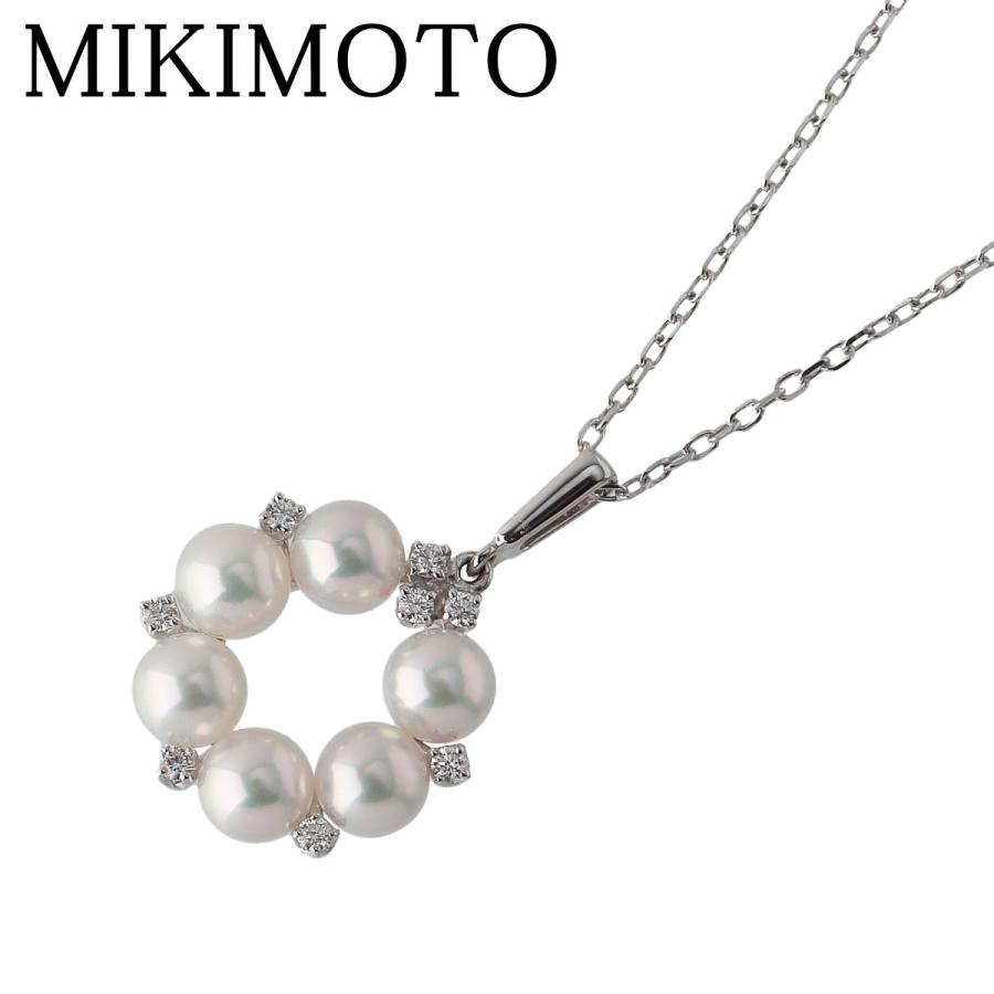 MIKIMOTO（ミキモト） ダイヤ パール ネックレス PP-10990AU型 アコヤ