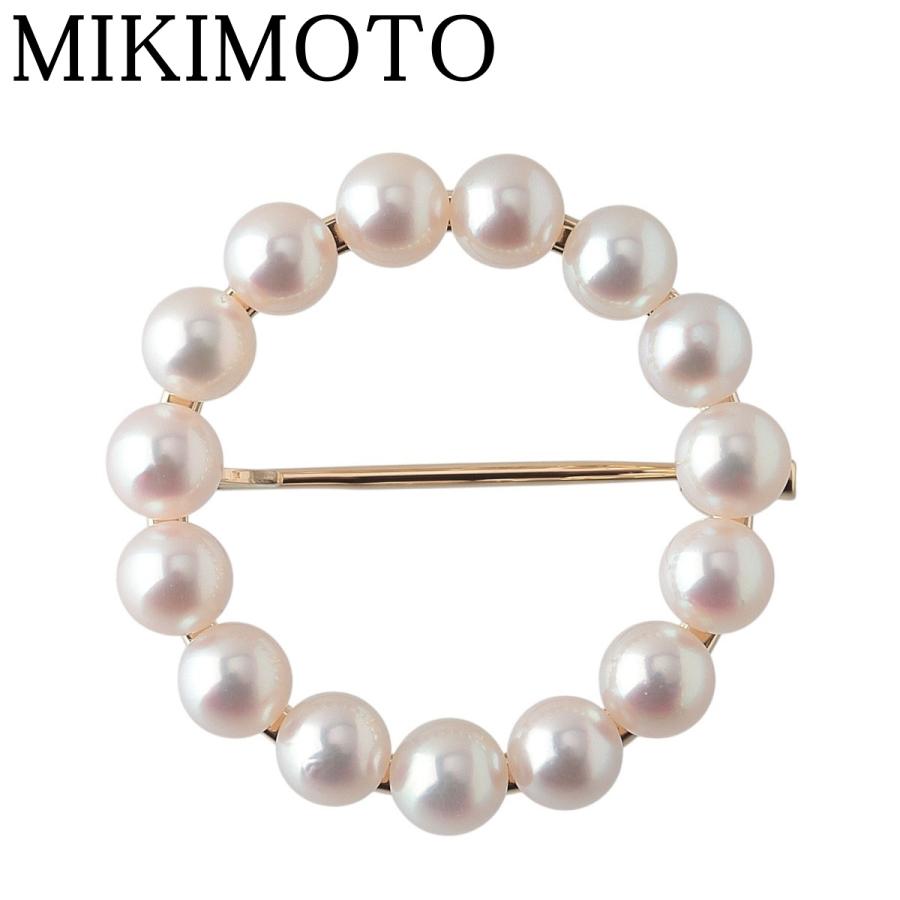 MIKIMOTO ミキモト パール サークル ブローチ アコヤパール4.4mm MIKIMOTO ミキモト パール サークル ブローチ アコヤパール4.4mm