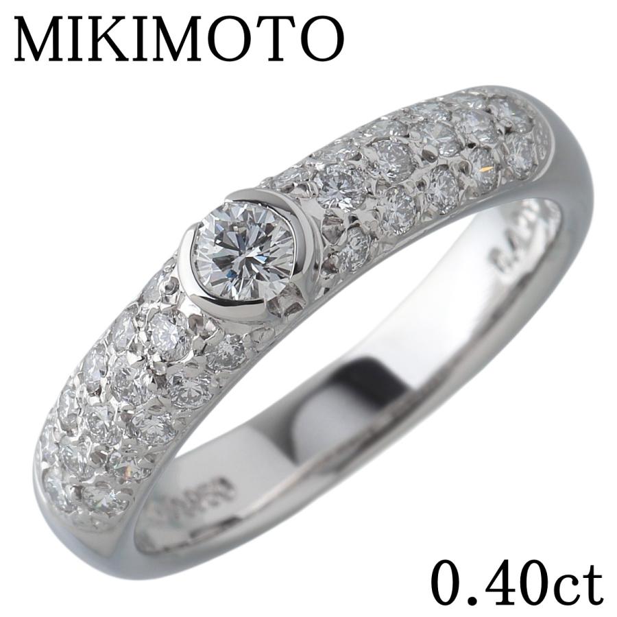 ミキモト MIKIMOTO K18 ダイヤ リング 0.40ct