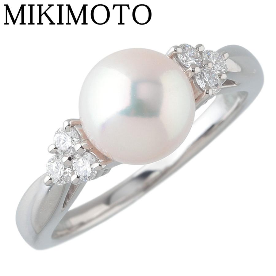 MIKIMOTO ミキモト パール ダイヤ リング 現行モデル アコヤ MIKIMOTO ミキモト パール ダイヤ リング 現行モデル アコヤ