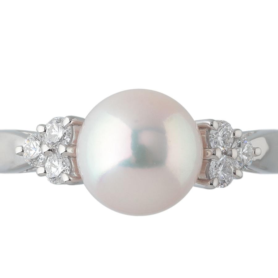 MIKIMOTO ミキモト パール ダイヤ リング 現行モデル アコヤ MIKIMOTO ミキモト パール ダイヤ リング 現行モデル アコヤ