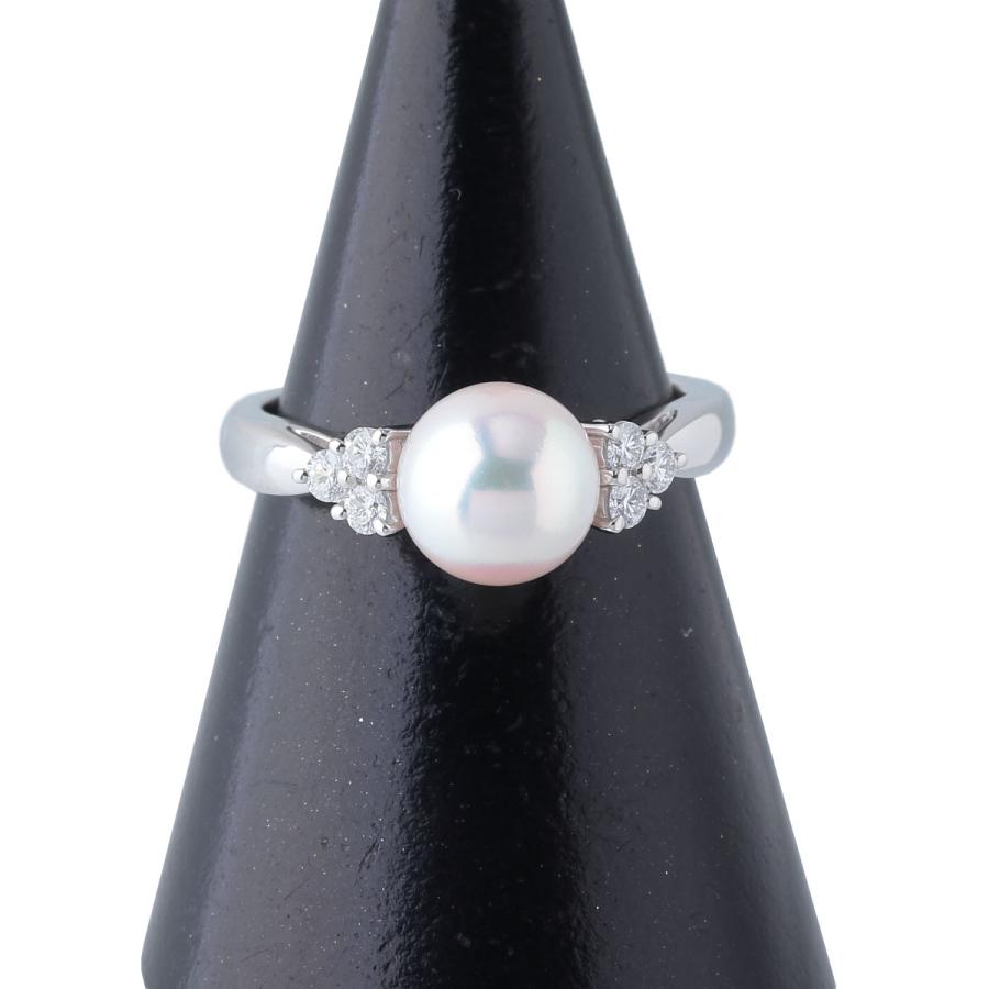 MIKIMOTO ミキモト パール ダイヤ リング 現行モデル アコヤ MIKIMOTO ミキモト パール ダイヤ リング 現行モデル アコヤ