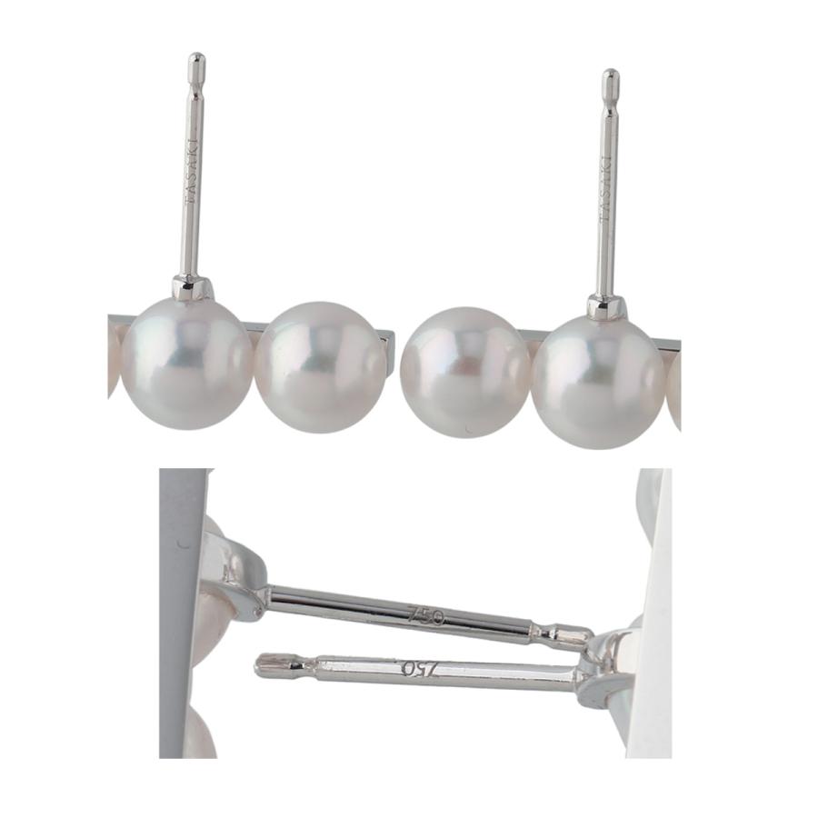 TASAKI タサキ パール ダイヤ ピアス バランスネオ 6.5mm 0.09ct TASAKI タサキ パール ダイヤ ピアス バランスネオ 6.5mm 0.09ct