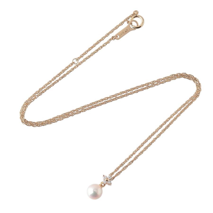 TASAKI タサキ パール ダイヤ ネックレス アコヤパール6.3mm 0.05ct  