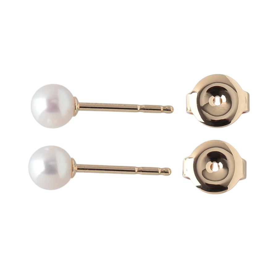 MIKIMOTO ミキモト パール ピアス アコヤパール4.8mm K18YG 新品仕上げ  