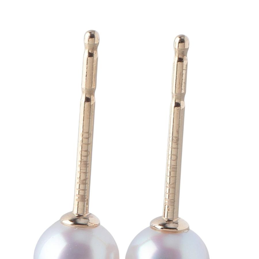 MIKIMOTO ミキモト パール ピアス アコヤパール4.8mm K18YG 新品仕上げ  