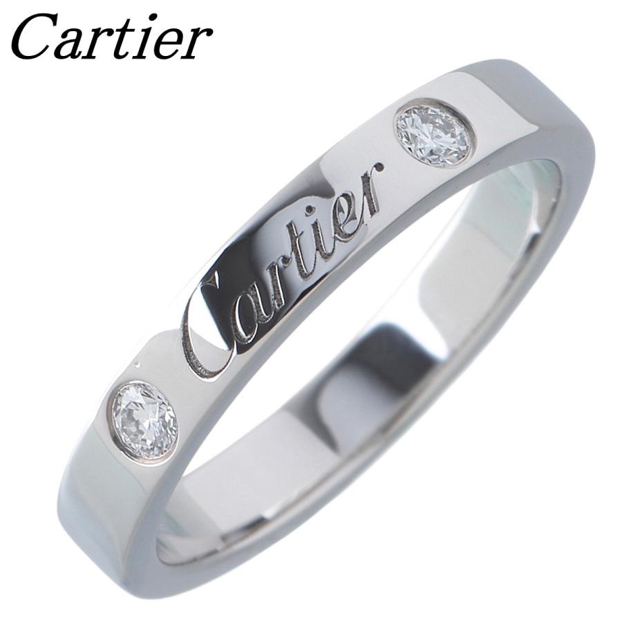 Cartier カルティエ ダイヤ リング エングレーブド Cドゥカルティエ  
