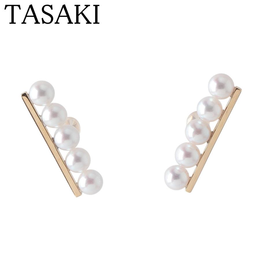 タサキ バランス プラス パール ピアス 5.6mm 750YG【21995】