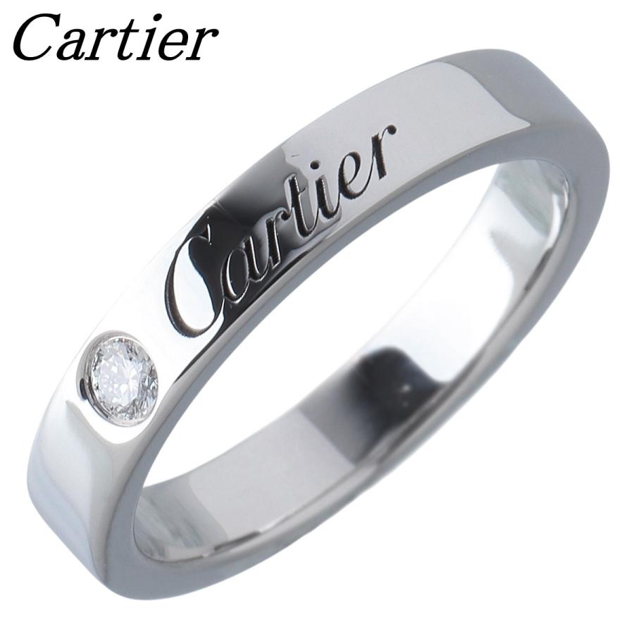 Cartier カルティエ ダイヤ リング エングレーブド Cドゥカルティエ  