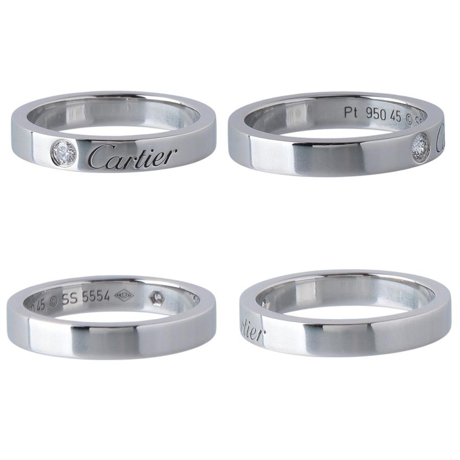 Cartier カルティエ ダイヤ リング エングレーブド Cドゥカルティエ  