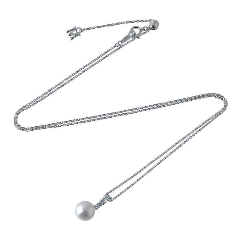 MIKIMOTO ミキモト ダイヤ パール ネックレス 現行モデル PP-20476U型  