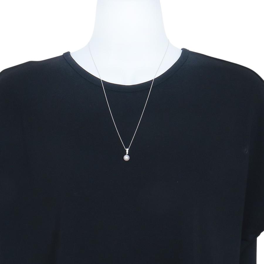 MIKIMOTO ミキモト ダイヤ パール ネックレス 現行モデル PP-20476U型  