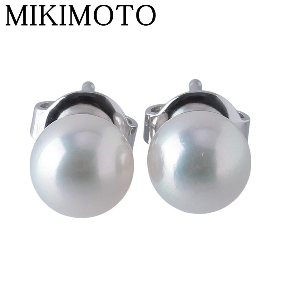 MIKIMOTO ミキモト パール ピアス アコヤパール6.6mm K18WG 美品  