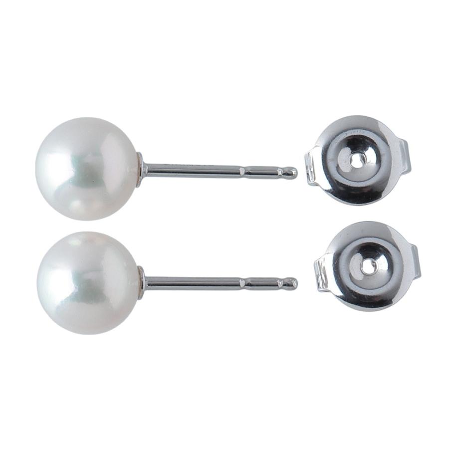 MIKIMOTO ミキモト パール ピアス アコヤパール6.6mm K18WG 美品  