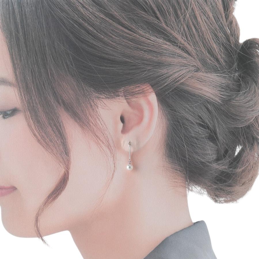 MIKIMOTO ミキモト パール ピアス フックタイプ アコヤパール5.7mm  