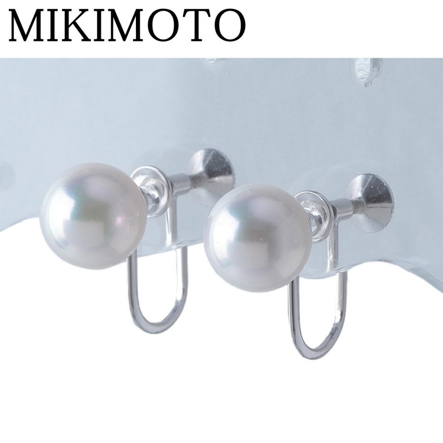 MIKIMOTO ミキモト パール イヤリング アコヤパール7.8mm K18WG 新品  