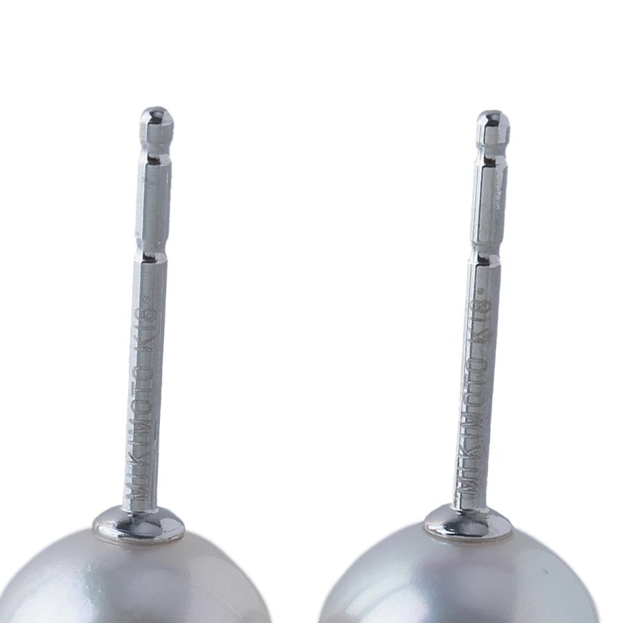 MIKIMOTO ミキモト パール ピアス アコヤパール7.6mm K18WG 新品仕上げ  