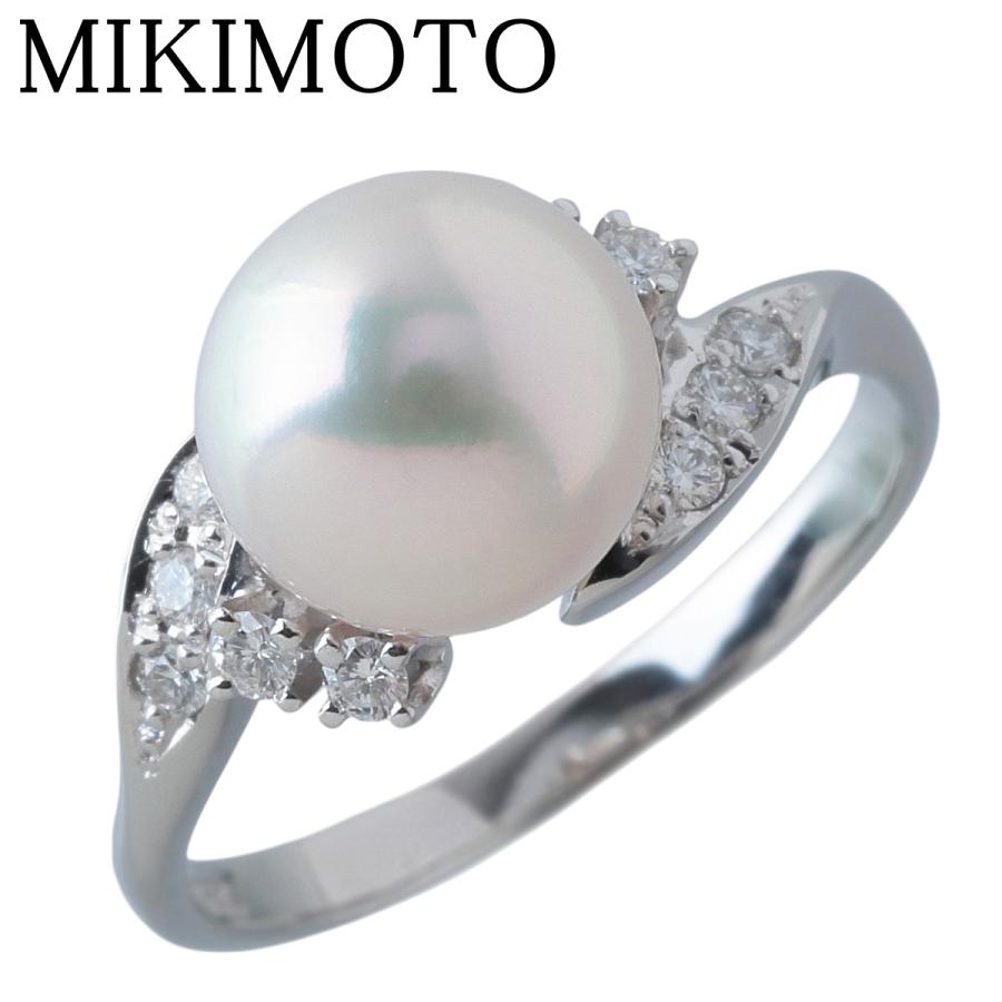 MIKIMOTO（ミキモト） パール ダイヤ リング アコヤ真珠8.3mm 9.5号