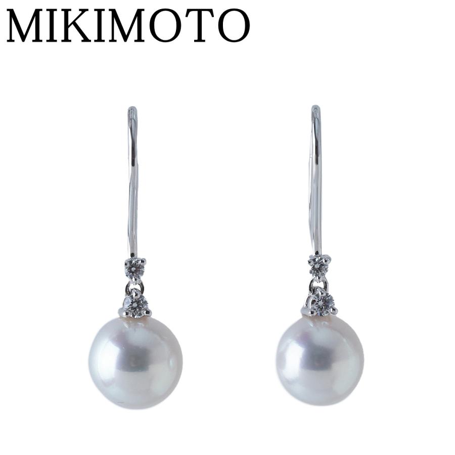 MIKIMOTO（ミキモト） パール ダイヤ ピアス フックタイプ 現行モデル
