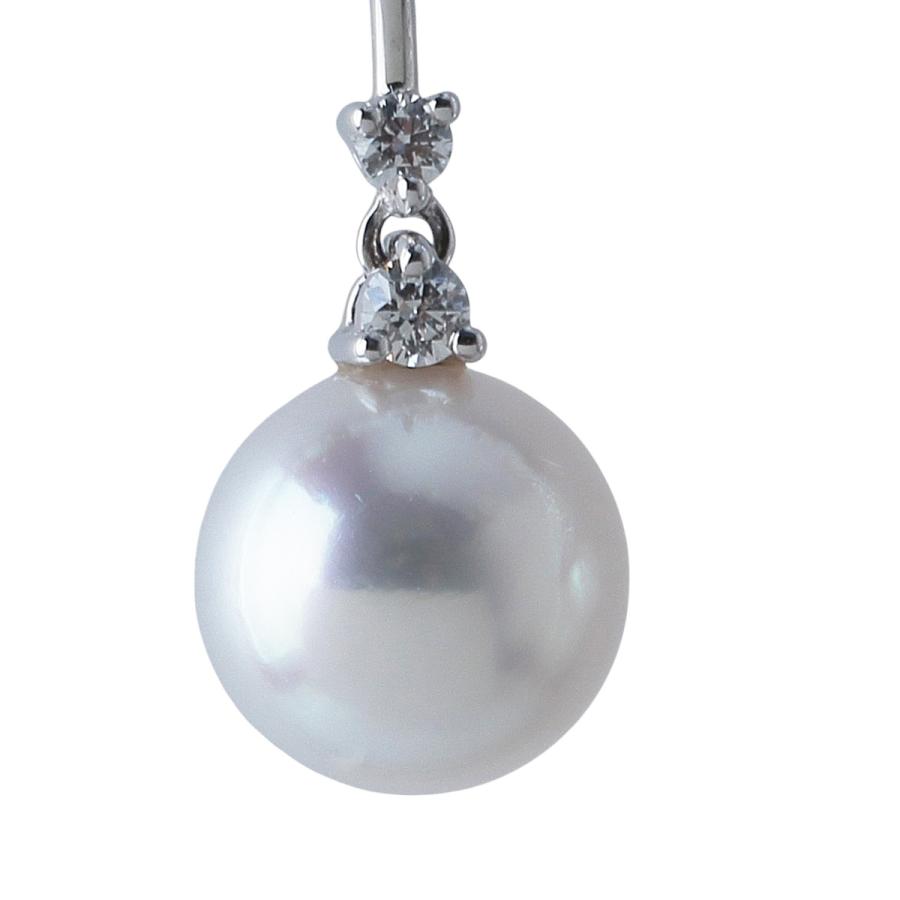 MIKIMOTO（ミキモト） パール ダイヤ ピアス フックタイプ 現行モデル