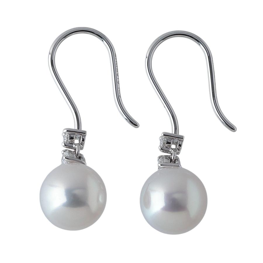 MIKIMOTO（ミキモト） パール ダイヤ ピアス フックタイプ 現行モデル