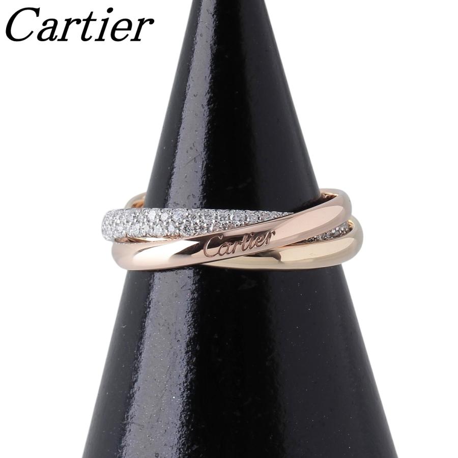 Cartier 新型モデル カルティエ トリニティ パヴェ ダイヤ リング SM 