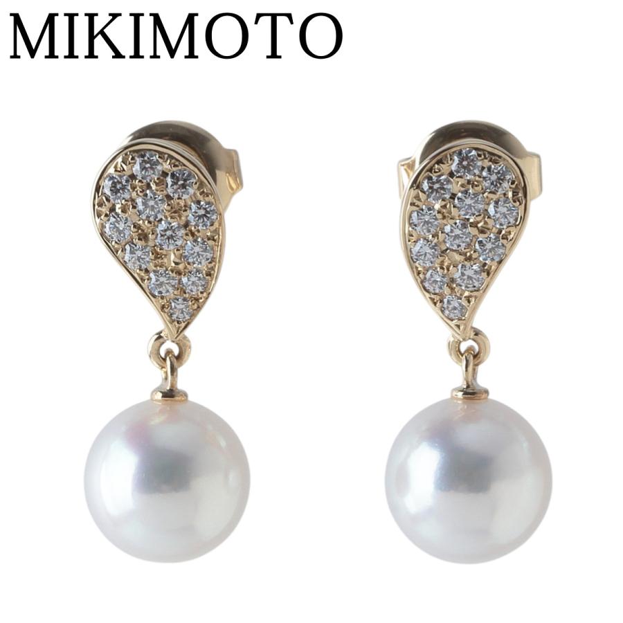 MIKIMOTO（ミキモト） ダイヤ パール ピアス PE-982型 アコヤパール7.9