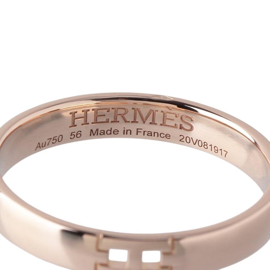 HERMES エルメス エヴァー ヘラクレス リング #56 幅3.3mm Au750PG 