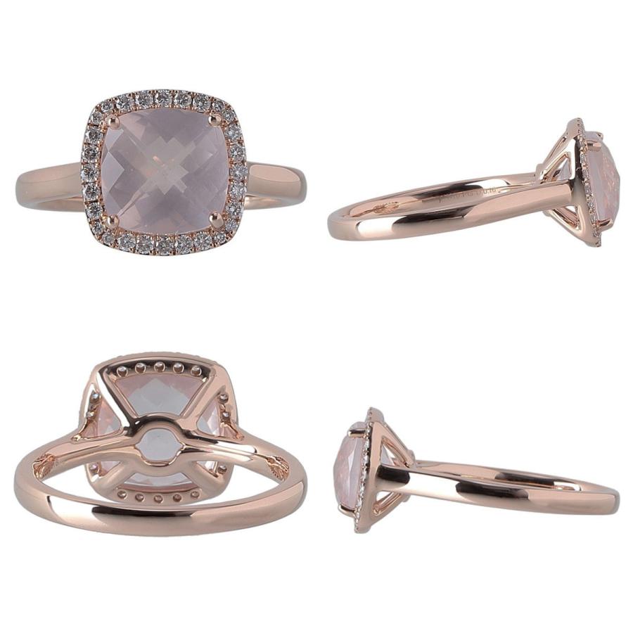 Ponte Vecchio（ポンテヴェキオ） ローズクォーツ ダイヤ リング 現行