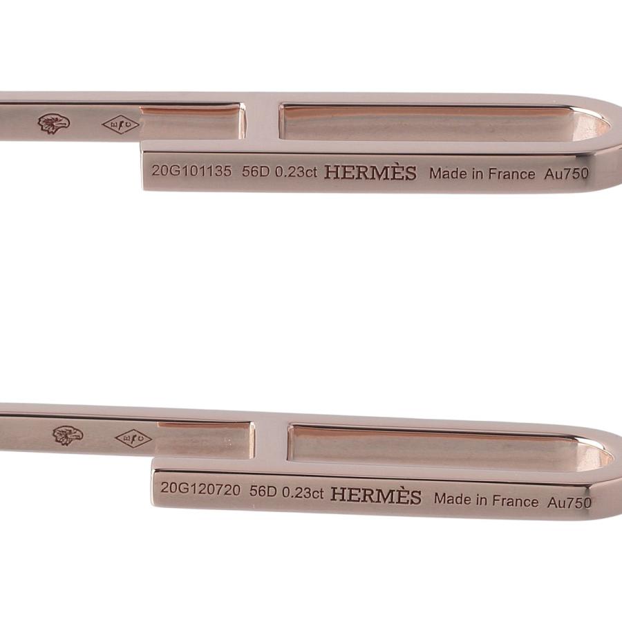 HERMES（エルメス） ダイヤ ピアス エヴァー シェーヌダンクル Au750PG