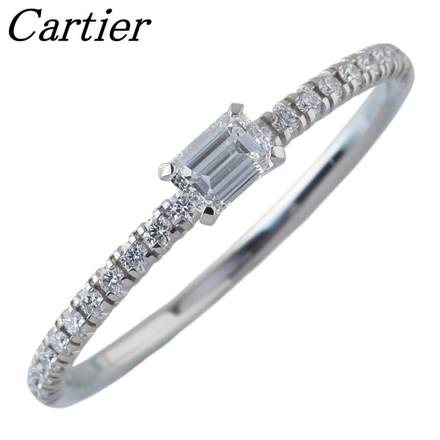 Cartier（カルティエ） エタンセル ダイヤ リング エメラルドカット