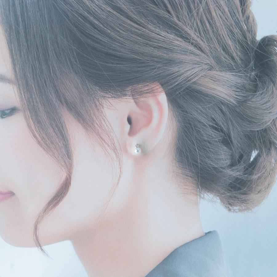 MIKIMOTO（ミキモト） ダイヤ パール ピアス 現行モデル PE-1688PU型