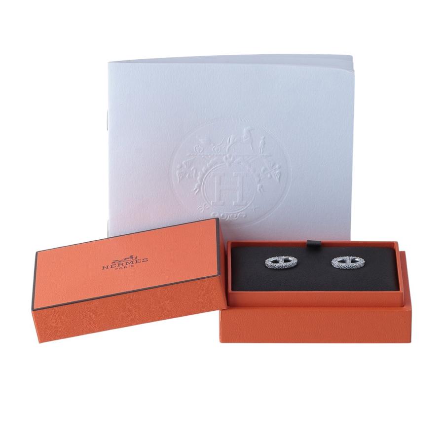 HERMES（エルメス） シェーヌダンクル ファランドール ダイヤ ピアス