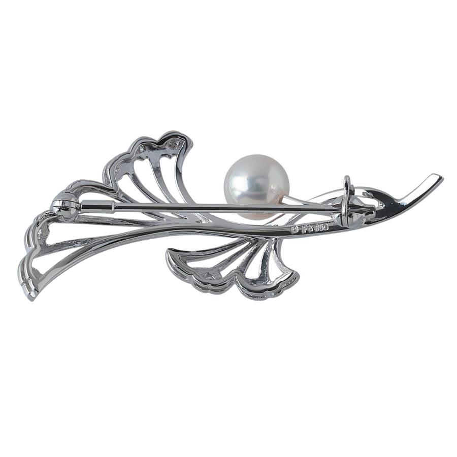 MIKIMOTO（ミキモト） パール ダイヤ ブローチ Pt950 アコヤパール7.1