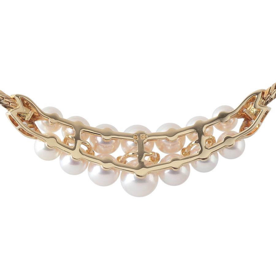 MIKIMOTO（ミキモト） ダイヤ パール ネックレス アコヤパール5.5mm