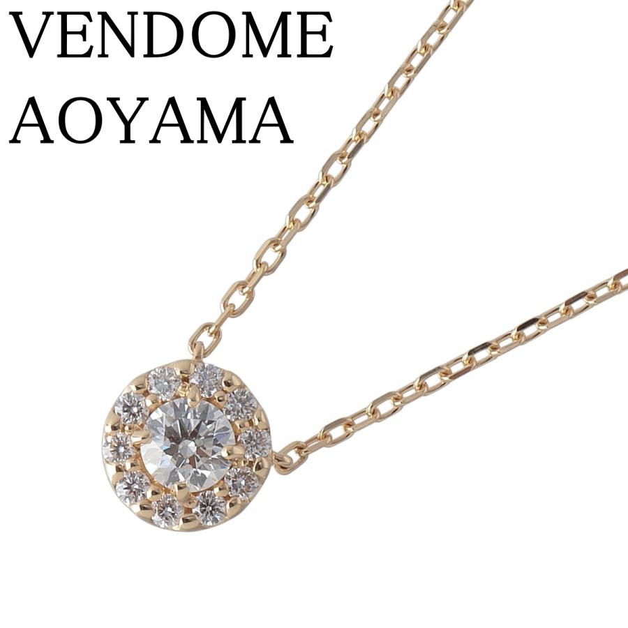 【美品】ヴァンドーム青山K18WGダイヤ0.1ctネックレス ヴァンドーム青山 K18YG 0.1カラットスクエアカットダイヤモンドネックレス