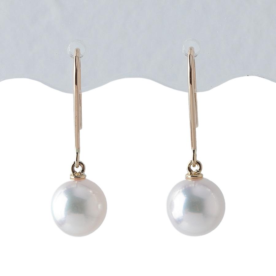 MIKIMOTO ミキモト パール ピアス フックタイプ アコヤパール7.5mm