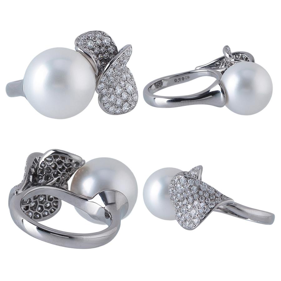 MIKIMOTO（ミキモト） パール ダイヤ リング レ ペタル プラス ヴァン