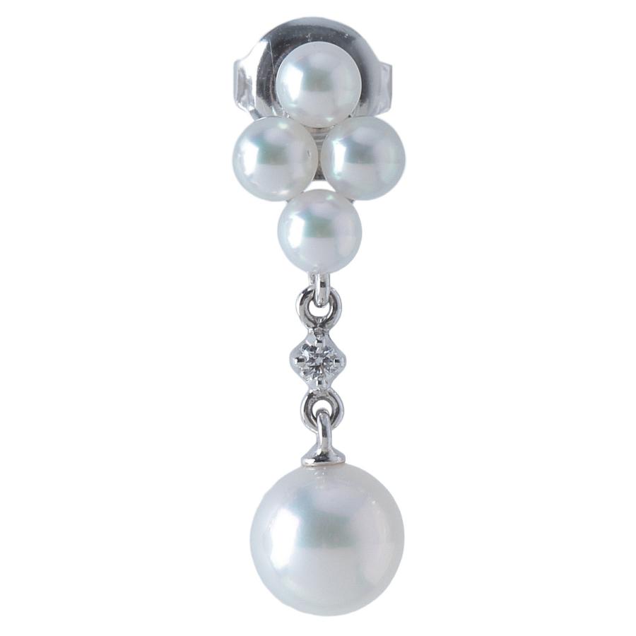MIKIMOTO ミキモト　アコヤ真珠　ベビーパール　ブローチ シルバー 3珠 MIKIMOTO（ミキモト） ベビーパール ダイヤ ピアス PE-768PU型 アコヤ