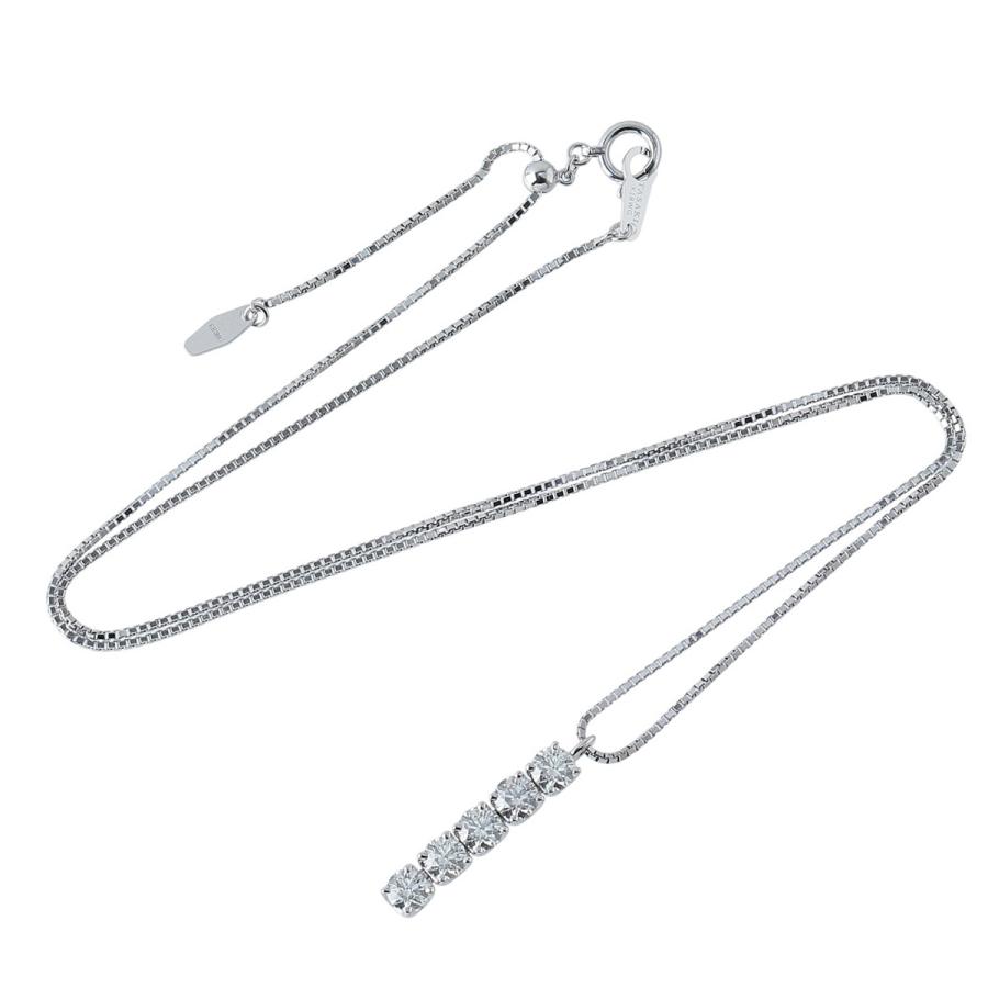 TASAKI（タサキ） ダイヤ ネックレス 1.14ct 45cm K18WG 箱 新品仕上げ